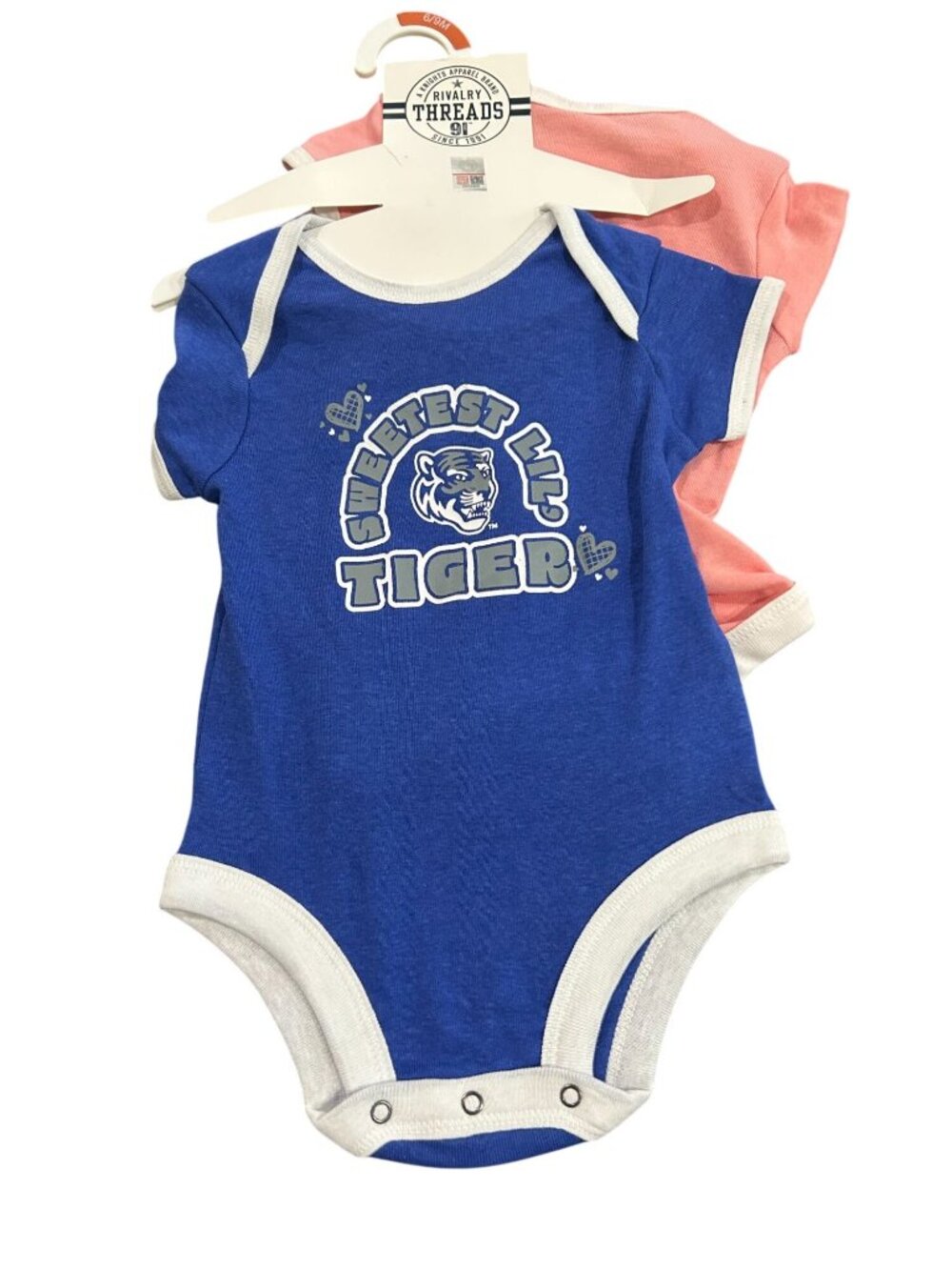 NWT Memphis Tigers Infant 3-Pack Bodysuits 6-9 Months Cotton Blend MSRP $30
